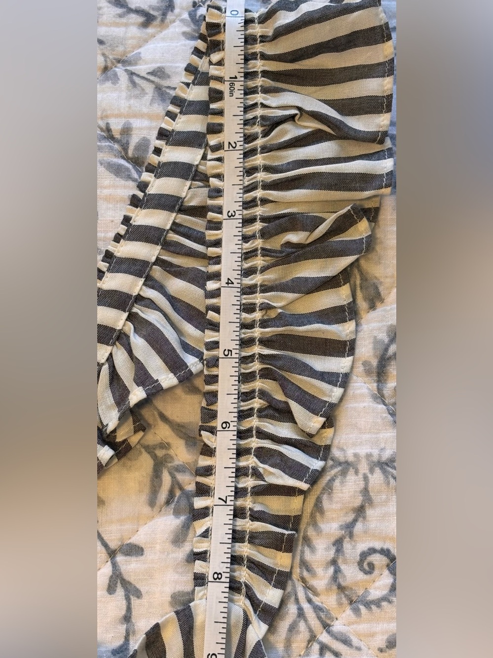 Madewell Ruffle Strap Lined Empire Dress Grey and White Stripes Women’s Size 0 - Picture 14 of 14